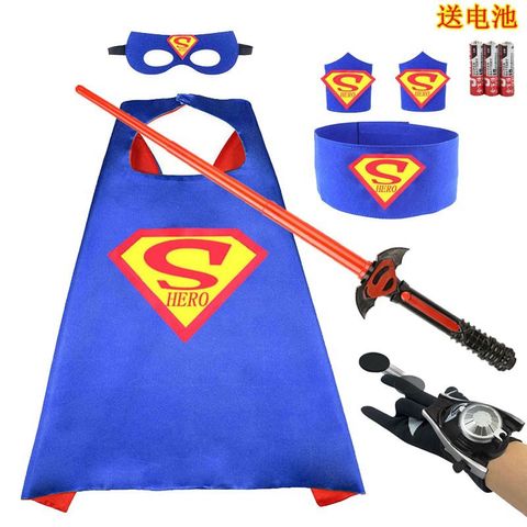 Bộ Hóa Trang Siêu Nhân Người Nhện - Áo Choàng, Mặt Nạ Phát Sáng, Gậy Ánh Sáng, Găng Tay Bắn Tơ - Đồ Chơi Trẻ Em Chất Lượng