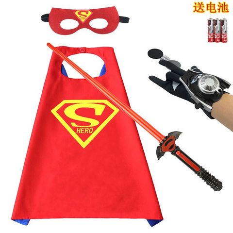 Bộ Hóa Trang Siêu Nhân Người Nhện - Áo Choàng, Mặt Nạ Phát Sáng, Gậy Ánh Sáng, Găng Tay Bắn Tơ - Đồ Chơi Trẻ Em Chất Lượng