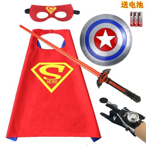Bộ Hóa Trang Siêu Nhân Người Nhện - Áo Choàng, Mặt Nạ Phát Sáng, Gậy Ánh Sáng, Găng Tay Bắn Tơ - Đồ Chơi Trẻ Em Chất Lượng
