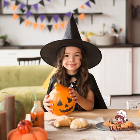 Mũ Phù Thủy Đen Cho Halloween - Mũ Hóa Trang Pháp Sư, Trang Trí Tiệc Tùng Thú Vị, Quà Tặng Lý Tưởng Cho Gia Đình