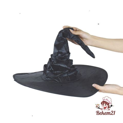 Mũ Phù Thủy Đen Cho Halloween - Mũ Hóa Trang Pháp Sư, Trang Trí Tiệc Tùng Thú Vị, Quà Tặng Lý Tưởng Cho Gia Đình