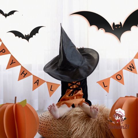 Mũ Phù Thủy Đen Cho Halloween - Mũ Hóa Trang Pháp Sư, Trang Trí Tiệc Tùng Thú Vị, Quà Tặng Lý Tưởng Cho Gia Đình