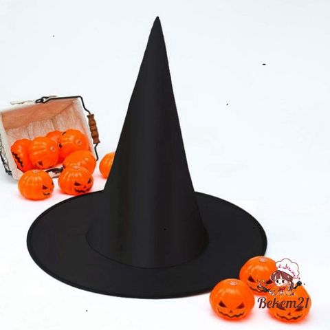 Set 10 Nón Phù Thủy Màu Đen - Phụ Kiện Hóa Trang Halloween Cho Tiệc Cosplay, Trang Trí Nhà Cửa, Quà Tặng Thú Vị