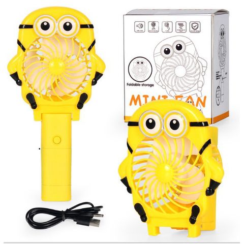 Quạt Mini Cầm Tay Hình Thú Ngộ Nghĩnh - Quạt Tích Điện Gập Gọn, Sạc Pin Thiết Kế Dễ Thương Dành Cho Du Lịch và Hoạt Động Ngoài Trời