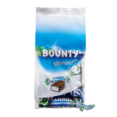 Kẹo Dừa Bounty Minis 220g - Ngọt Ngào Dừa Sữa Béo Ngậy - Snack Thơm Ngon Cho Tín Đồ Bánh Kẹo