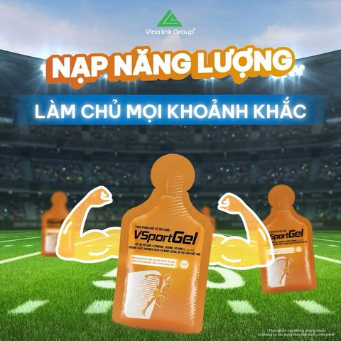 Gel Bổ Sung Năng Lượng VSportGel - Đột Phá Phong Độ Thể Thao, Hỗ Trợ Phục Hồi & Tăng Cường Sức Bền, L-Carnitine & Vitamin Nhóm B