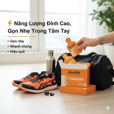 Gel Bổ Sung Năng Lượng VSportGel - Đột Phá Phong Độ Thể Thao, Hỗ Trợ Phục Hồi & Tăng Cường Sức Bền, L-Carnitine & Vitamin Nhóm B