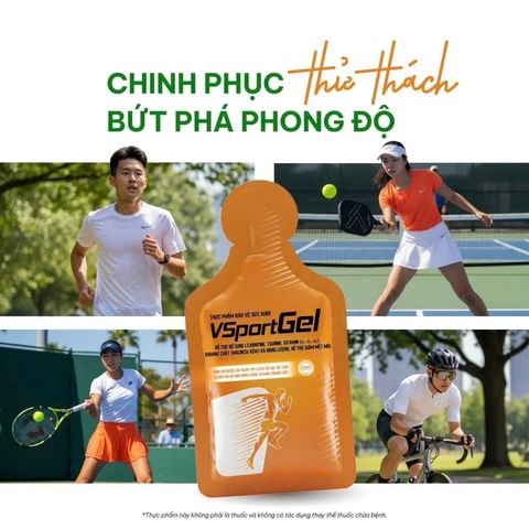 Gel Bổ Sung Năng Lượng VSportGel - Đột Phá Phong Độ Thể Thao, Hỗ Trợ Phục Hồi & Tăng Cường Sức Bền, L-Carnitine & Vitamin Nhóm B