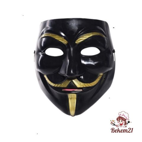 Mặt Nạ Hacker Anonymous Trắng Đen - Đạo Cụ Cosplay Halloween Thiết Kế V for Vendetta, Phụ Kiện Thời Trang Vui Nhộn