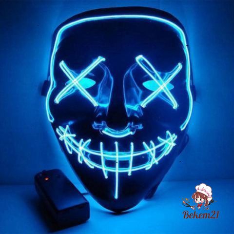 Mặt Nạ Hóa Trang Halloween LED Độc Đáo 10 Màu - Phụ Kiện Đi Tiệc, Sự Kiện, Sinh Nhật, Đèn Flash Thú Vị
