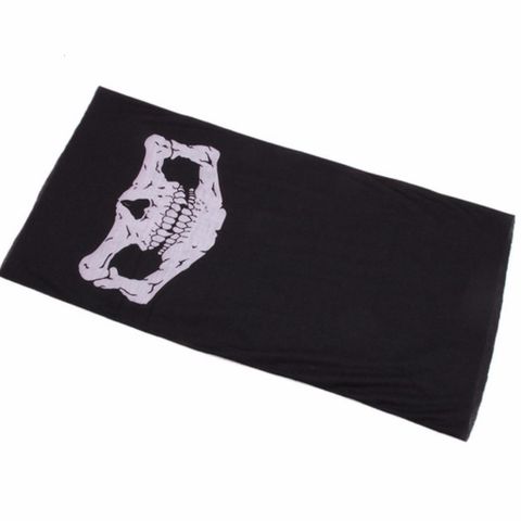 Khẩu Trang Đa Năng Hình Đầu Lâu Xương 50cm - Vải Lanh Thoáng Mát, Thời Trang Phượt, Chống Nắng, Che Bụi