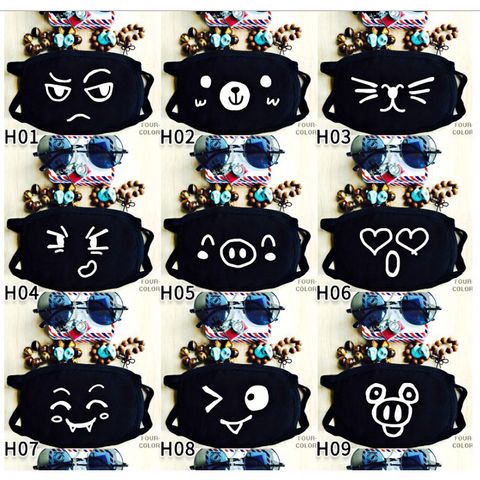 Khẩu Trang Vải In Hình Hacker Anonymous Đen - Kháng Khuẩn Cotton Anime/Manga Thời Trang Unisex, Chống Bụi
