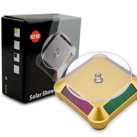 Đế Xoay 360 Độ Trưng Bày Sản Phẩm - Bàn Xoay Mica Năng Lượng Mặt Trời Quay Video, Chụp Ảnh, Trưng Bày Điện Thoại, Mỹ Phẩm, Đồ Trang Sức