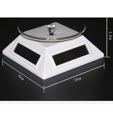 Đế Xoay 360 Độ Trưng Bày Sản Phẩm - Bàn Xoay Mica Năng Lượng Mặt Trời Quay Video, Chụp Ảnh, Trưng Bày Điện Thoại, Mỹ Phẩm, Đồ Trang Sức