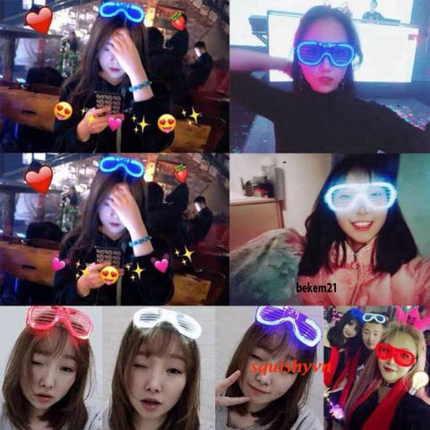 Kính LED Thug Life Phát Sáng Độc Đáo - Mắt Kính Huỳnh Quang Nhiều Màu Cho Tiệc Tùng, Bar, KTV, Sinh Nhật