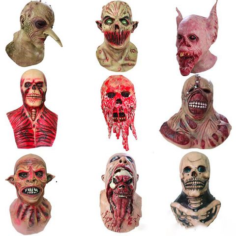 Mặt Nạ Cao Su Hóa Trang Đầu Lâu Zombie Ghost - Trang Phục Halloween Độc Đáo cho Lễ Hội và Sự Kiện