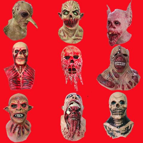 Mặt Nạ Cao Su Hóa Trang Đầu Lâu Zombie Ghost - Trang Phục Halloween Độc Đáo cho Lễ Hội và Sự Kiện