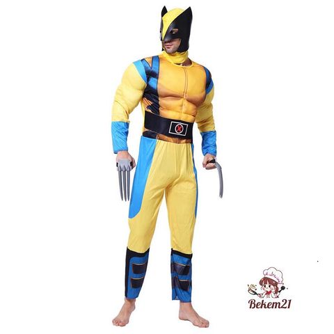 Mặt nạ người sói và áo choàng móng vuốt Halloween - Trang phục hóa trang vui nhộn cho bé và người lớn, chất liệu nhựa và satin mềm mại