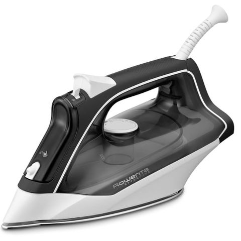 Bàn là hơi nước Rowenta DX1530D1 2200W - Đen Trắng, Hệ thống phun hơi mạnh mẽ, Chống nhỏ giọt, Đế thép không gỉ, Tay cầm thoải mái
