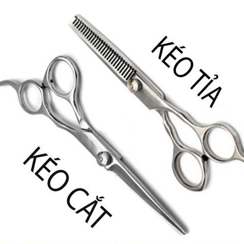 Bộ 2 Kéo Cắt Tóc Chuyên Dụng Không Gỉ - Kéo Tỉa Tóc Gia Đình Cao Cấp, Dụng Cụ Làm Tóc Chuyên Nghiệp
