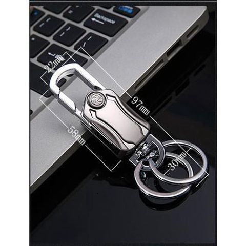 Móc Khóa Con Quay Inox Cao Cấp - Mở Nắp Chai Sang Trọng, Chịu Lực 10kg, Dụng Cụ Tiện Ích Ô Tô, Xe Máy Nhật Bản