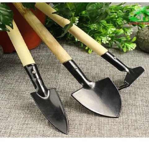 Bộ Dụng Cụ Làm Vườn Mini 3 Món Tiện Dụng - Xẻng, Cấy Xới Đất Cho Cây Cảnh & Bonsai, Dễ Sử Dụng, Chất Liệu Bền đẹp