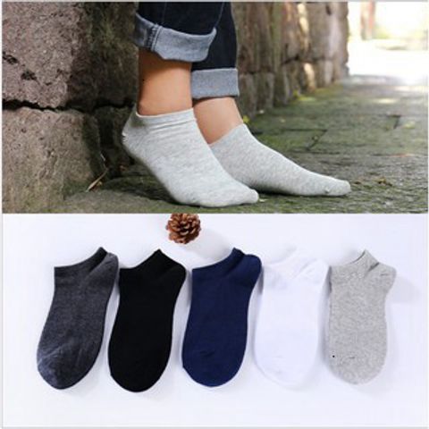 Tất Vớ Trơn Cổ Ngắn Thun Cotton Cao Cấp Cho Nam Nữ - Thấm Hút Mồ Hôi, Đế Giày Thoải Mái, Combo Tiết Kiệm