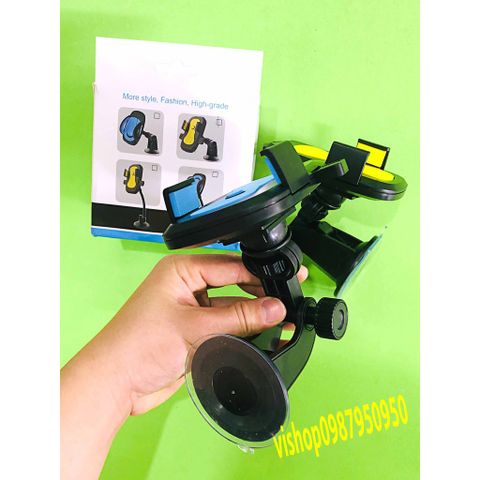 Giá Kẹp Điện Thoại Trên Ô Tô - Hỗ Trợ Dùng Google Maps - Xoay 360 Độ, Nhỏ Gọn, An Toàn Cho Tài Xế