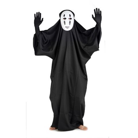 Set Bộ Trang Phục Hóa Trang Nhân Vật Ma Vô Diện Kaonashi - Hayao Miyazaki Spirited Away Cho Trẻ Em và Người Lớn, Chất Liệu Bền, Phù Hợp Cosplay