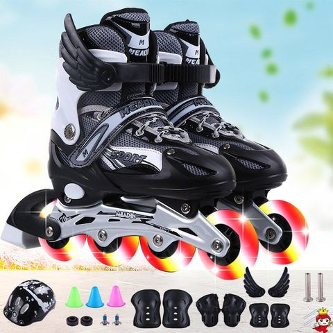 Giày trượt patin phát sáng Sport cao cấp điều chỉnh kích cỡ cho trẻ em và người lớn - Mẫu mới 2020, Ấn tượng, An toàn