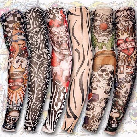 Combo 100 Đôi Găng Tay Hình Xăm Tatoo Chống Nắng - Bít Tất Tay Mẫu 3D Độc Đáo, Thời Trang Hè Việt Nam
