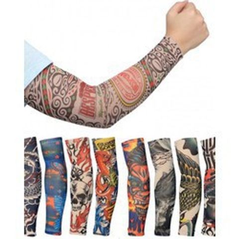 Combo 100 Đôi Găng Tay Hình Xăm Tatoo Chống Nắng - Bít Tất Tay Mẫu 3D Độc Đáo, Thời Trang Hè Việt Nam