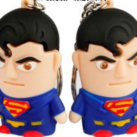 Móc Khóa Superman Đèn LED Phát Sáng - Âm Thanh Độc Đáo, Móc Khóa Siêu Nhân Xanh Ngộ Nghĩnh, Quà Tặng Đáng Yêu, Phụ Kiện Thời Trang