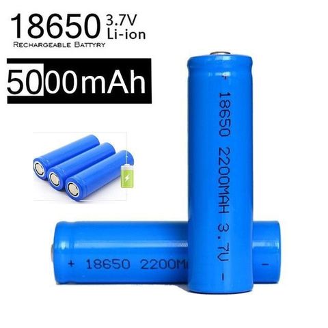 Pin Sạc 18650 5000mAh 3.7V - Dung Lượng Cao cho Quạt USB, Đèn Pin, Laptop, Thiết Bị Điện Tử và Đồ Chơi