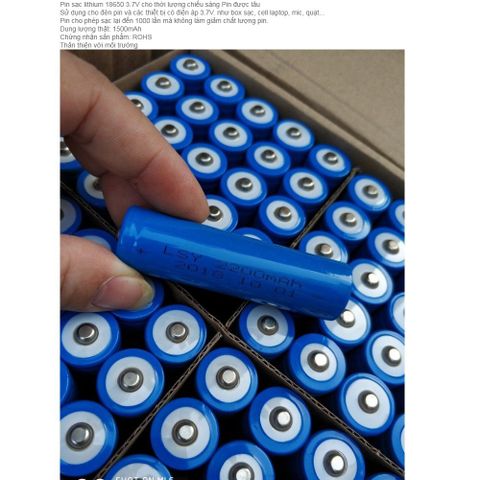 Pin Sạc 18650 5000mAh 3.7V - Dung Lượng Cao cho Quạt USB, Đèn Pin, Laptop, Thiết Bị Điện Tử và Đồ Chơi