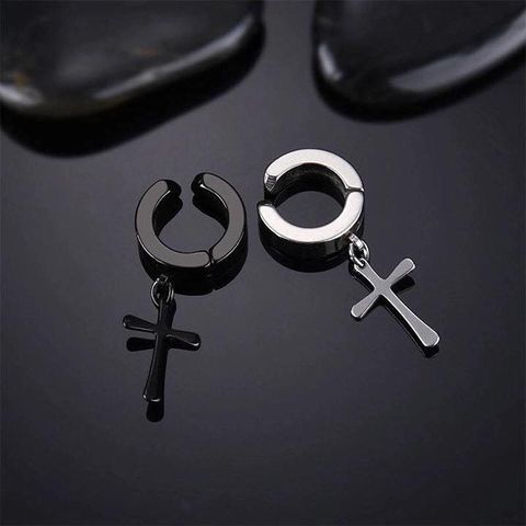 Khuyên Tai Kẹp Hình Thánh Giá - Trang Sức Thép Y Tế An Toàn, Hot Trend Unisex, Phù Hợp Tất Cả Đối Tượng