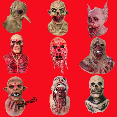 Mặt Nạ Hóa Trang Halloween Cao Su Khuôn Mặt Đáng Sợ - Đặc Biệt Chất Lượng Cao, Phụ Kiện Thời Trang Ma Quái