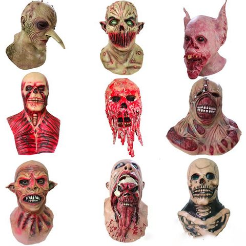 Mặt Nạ Hóa Trang Halloween Cao Su Khuôn Mặt Đáng Sợ - Đặc Biệt Chất Lượng Cao, Phụ Kiện Thời Trang Ma Quái