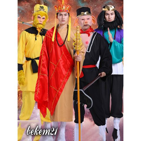Bộ Trang Phục Tây Du Ký - Set Hóa Trang 4 Thầy Trò Đường Tăng, Tôn Ngộ Không, Sa Tăng, Chư Bát Giới - Quà Tặng Fan Hâm Mộ