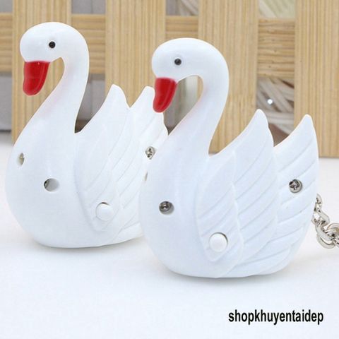 Móc Khóa Thiên Nga Đèn Led Phát Sáng + Nhạc - Móc Khóa Dễ Thương Độc Đáo, Quà Tặng Thú Vị Cho Fan Mềm Yêu Thích