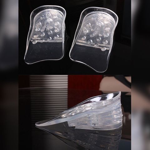 Bộ 10 Miếng Lót Giày Silicon Tăng Chiều Cao 4cm - Đệm Đế Trong Suốt Thoải Mái, Tùy Chỉnh Nấc Cao, Phù Hợp Tất Cả Giày