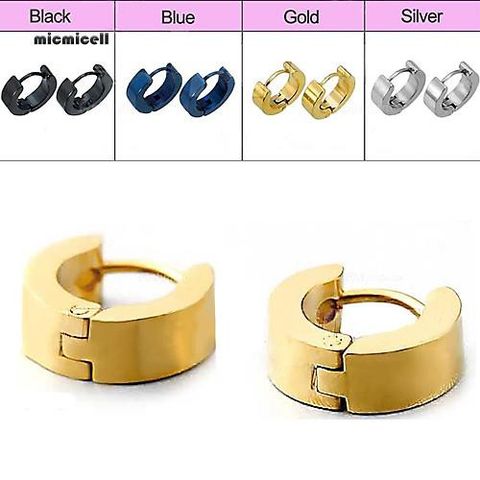 Khuyên Tai Hình Tròn Thời Trang Nam - Chất Liệu Thép Không Gỉ - Phong Cách Cá Tính Dành Cho Tiệc Tùng Và Quà Tặng