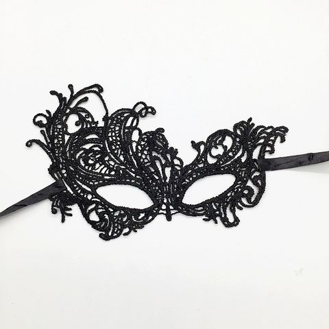 Mặt Nạ Ren Cosplay Đen Huyền Bí - Phụ Kiện Chụp Hình Halloween Sang Trọng - Thời Trang Quyến Rũ