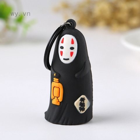 Móc Khóa Silicone Hình Vô Diện Đen - Phụ Kiện Thời Trang Độc Đáo, Chất Lượng Cao, Kích Thước Tiện Dụng 6.5x3.5cm