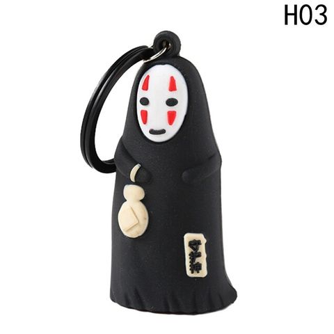 Móc Khóa Silicone Hình Vô Diện Đen - Phụ Kiện Thời Trang Độc Đáo, Chất Lượng Cao, Kích Thước Tiện Dụng 6.5x3.5cm