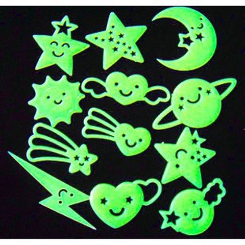 Hình Dán Dạ Quang 3D - Bộ Sticker Dán Tường Sáng Rực Đêm Trang Trí Nhà Cửa Độc Đáo, Bền Bỉ, Nhiều Mẫu Chọn Lựa