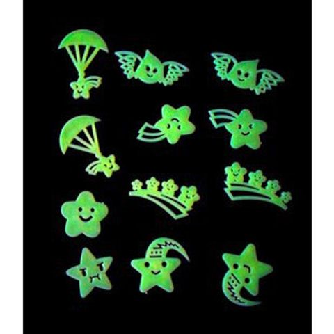 Hình Dán Dạ Quang 3D - Bộ Sticker Dán Tường Sáng Rực Đêm Trang Trí Nhà Cửa Độc Đáo, Bền Bỉ, Nhiều Mẫu Chọn Lựa