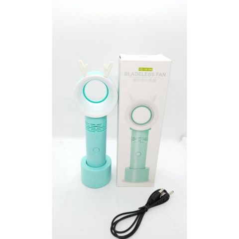 Quạt Mini Cẩm Tay Không Cánh An Toàn - Quạt Sạc USB Du Lịch Thời Trang với Đèn LED - Quà Tặng Tiện Ích cho Mọi Người