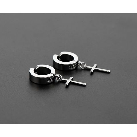 Khuyên Kẹp Titan Đặc Biệt Không Dị Ứng - Kiểu Dáng Hình Học Sang Trọng Dành Cho Nam Nữ, Bạc Sáng, Không Gỉ, Độ Bền Cao