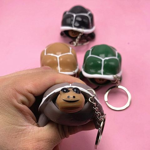 Móc Khóa Bóp Rùa Thụt Đầu Dễ Thương - Móc Khóa Nhựa Dẻo Cute Thú Cưng - Quà Tặng Ngộ Nghĩnh Cho Fans Rùa
